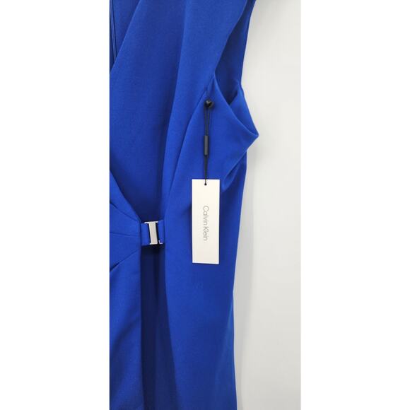 NEW‎ NWT Calvin Klein Kea Blue Sleeveless Event Dress Size 10 - Picture 3 of 6